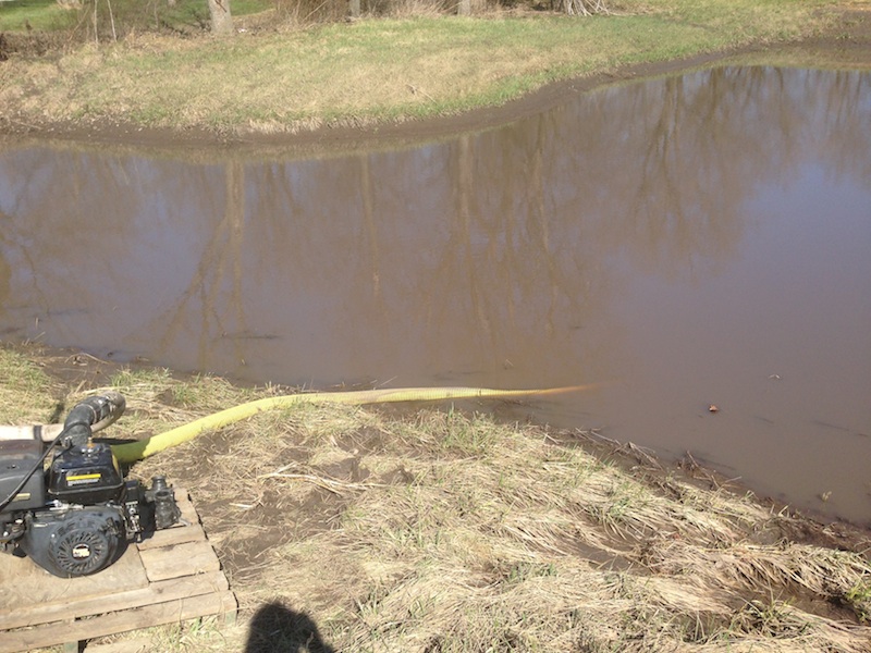 Pumping Water to Fill Ponds BigYield